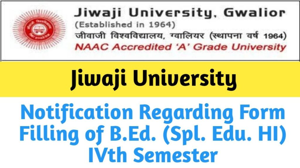 Jiwaji University B.Ed 4th Sem