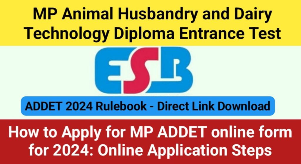 MP ADDET Online Application 2024