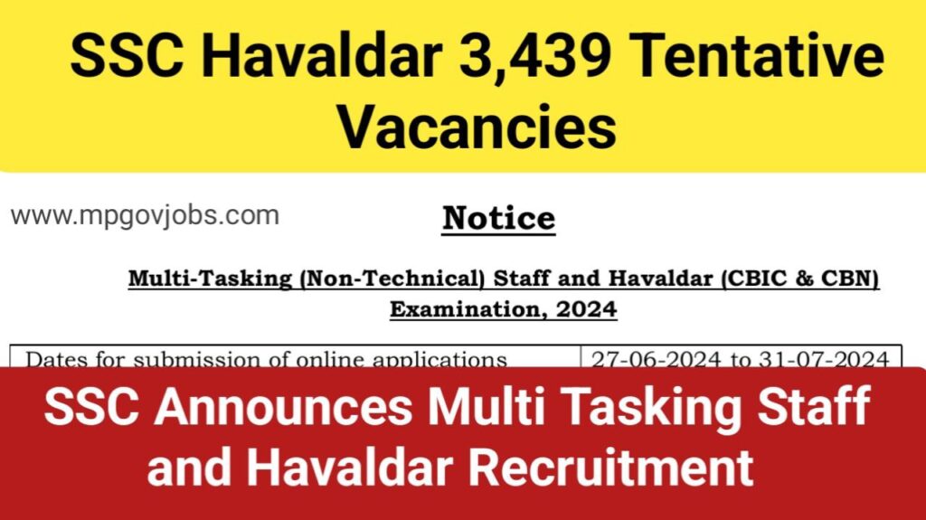 SSC Multi Tasking Staff and Havaldar Recruitment