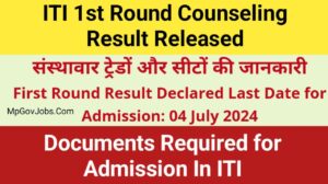 MP ITI 1st Round Merit list