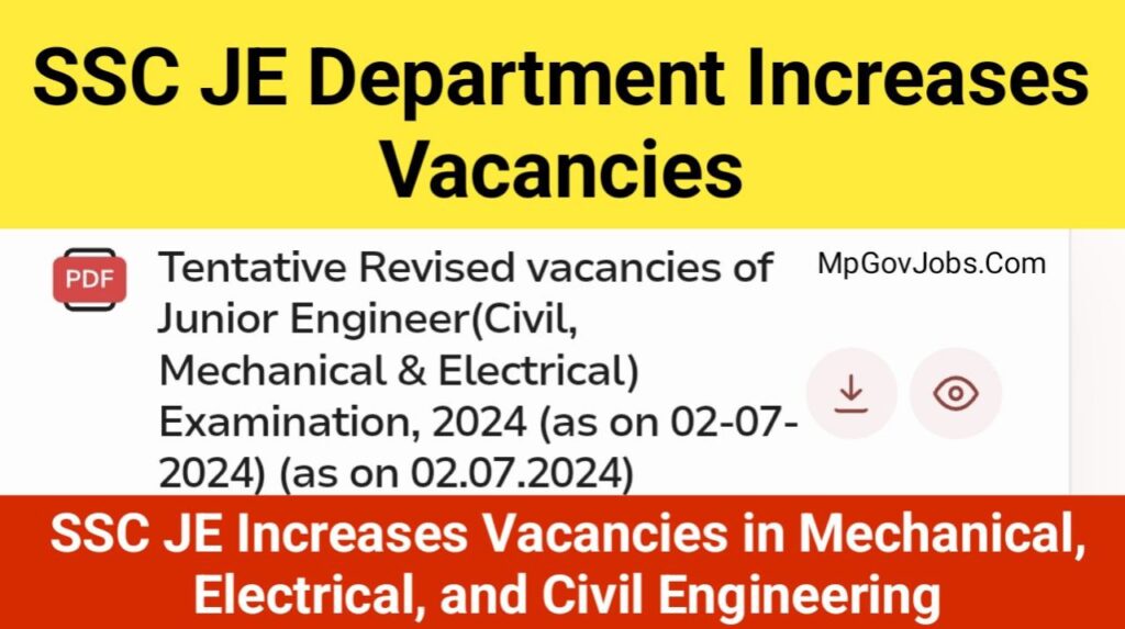 SSC JE Vacancies