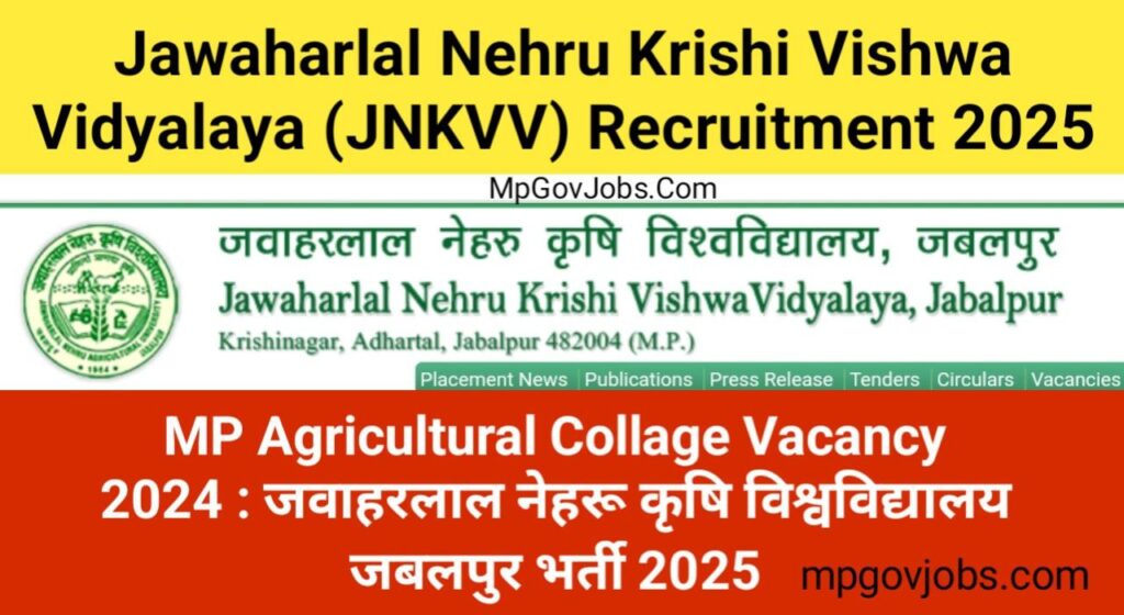 JNKVV Recruitment 2025