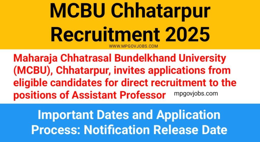 MCBU Chhatarpur Recruitment 2025