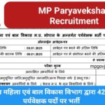 MP Paryavekshak Recruitment 2025